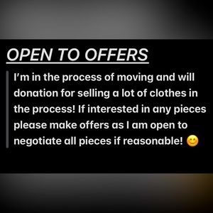 OPEN TO OFFERS | NEED TO SELL OR DONATE